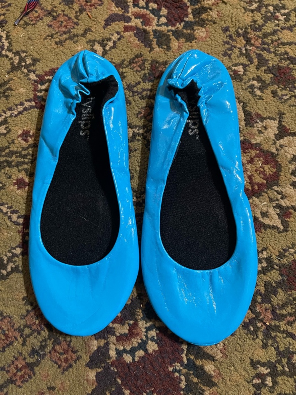 Cityslips Bright Blue Patent Ballet Flats S